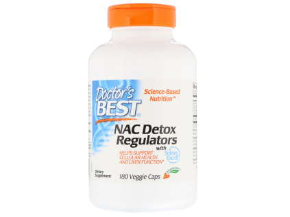 Doctor's Best NAC Detox Regulators, N Acetyl L Cystein + Selen a Molybden 180 rostlinných kapslí