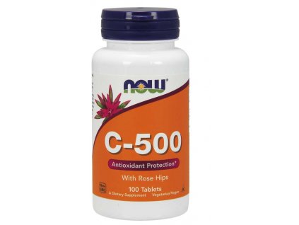 NOW Vitamin C 500 s šípkem, 100 tablet