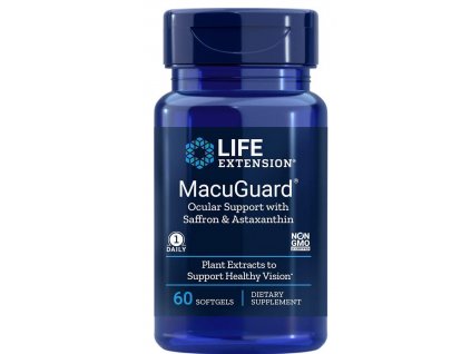 Life Extension MacuGuard Ocular Support with Saffron & Astaxanthin, oční podpora, 60 kapslí
