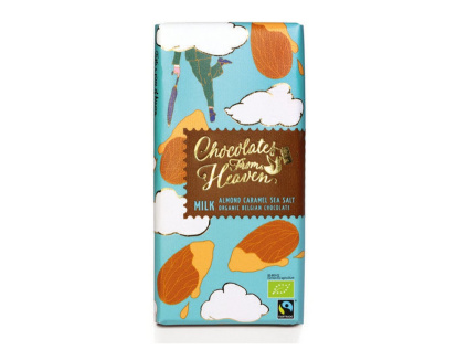Chocolates From Heaven BIO mlecna cokolada s karamelizovanymi mandlemi a morskou soli 37% 100g