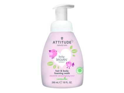 Attitude - Dětská mycí pěna 2v1 - Baby leaves bez vůně, 295ml