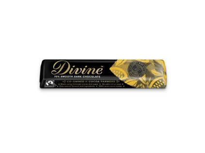 Divine horka cokoladova tycinka Ghana 70% 35g