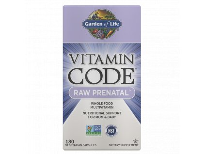 Garden of Life Vitamin Code RAW Prenatal (multivitamín pro těhotné ženy), 180 rostlinných kapslí