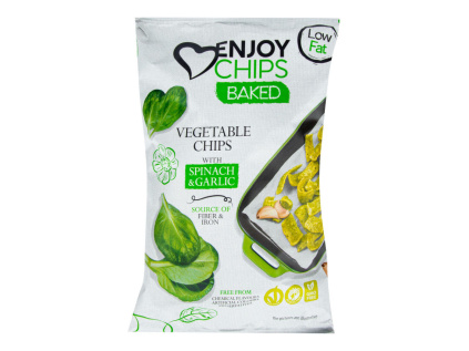 Enjoy Chips - Baked - Špenát a česnek, 40g