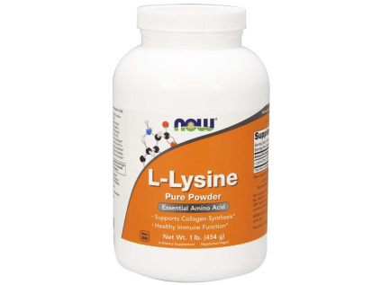 Now L-Lysine (L-lysin) prášek, 454g  Doplněk stravy