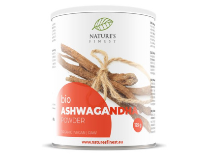 Nutrisslim Ashwagandha Powder 125g Bio SI-EKO-001 certifikát