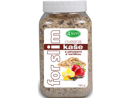 4Slim - Ovesná kaše s jahodami a vanilkou, 780 g Expirace 03/2022