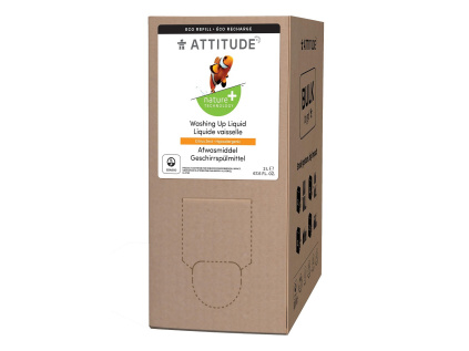 Attitude - Prostředek na mytí nádobí s vůní citronové kůry, náhradní kanystr 2 l