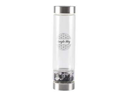 produkt jungle way sklenena lahev s polodrahokamy 048 l 2