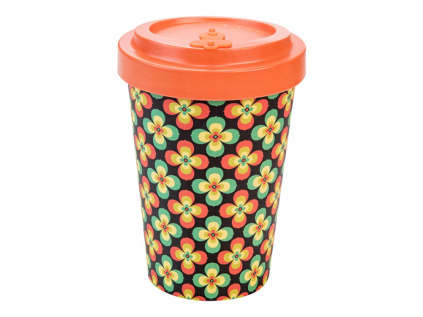 woodway retro flowers orange 400ml