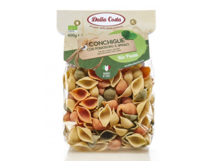 Dalla Costa - Conchiglie tricolore BIO, 400 g CZ-BIO-001 certifikát