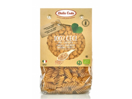 Dalla Costa - BIO bezlepkové těstoviny Fusilli cizrna, 250 g CZ-BIO-001 certifikát