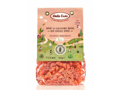 Dalla Costa - BIO bezlepkové těstoviny Sport červená čočka, 250 g CZ-BIO-001 certifikát