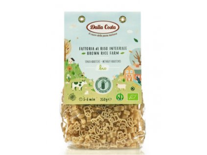 Dalla Costa - BIO dětské bezlepkové těstoviny Farma rýžové, 250 g  CZ-BIO-001 certifikát