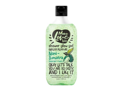 Bisou - Bio MonoLove - Třpytivý sprchový gel hydratace a jemnost, Noni-Sumatra, 300 ml