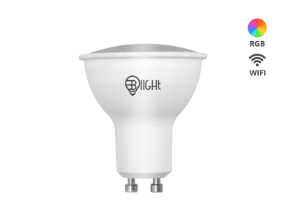 Chytrá žárovka Blight LED, závit GU10, 5,5 W, WiFi, APP, stmívatelná, barevná