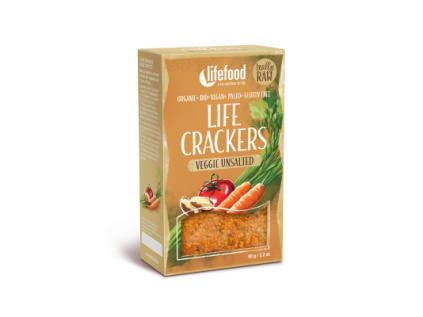LifeFood - Life Crackers zeleninové bez soli BIO , 90 g CZ-BIO-002 certifikát