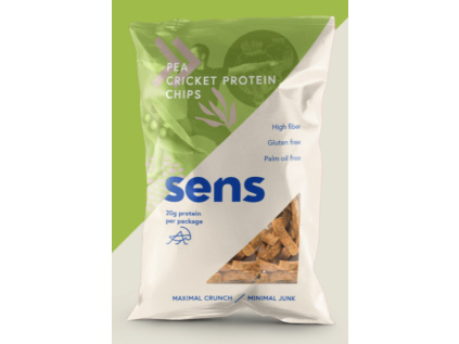 Sens - Hrachové chipsy s cvrččím proteinem, 80 g