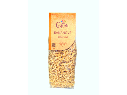 Gutini - Banánové těstoviny bezlepkové, bez kukuřičné mouky, 250 g