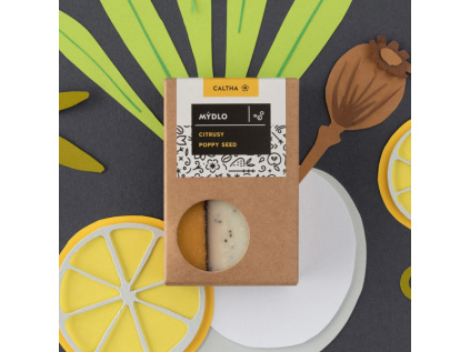 Caltha - Tuhé mýdlo citrusy a poppy seed, 100 g