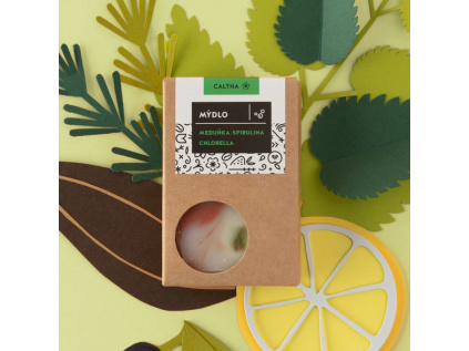 Caltha - Tuhé mýdlo meduňka, spirulina a chlorella, 100 g