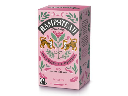 Hampstead Tea London - BIO šípkový čaj s ibiškem, 20 ks