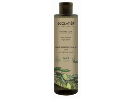 Ecolatiér - 2v1 šampon a balzám na vlasy, oliva, 350 ml