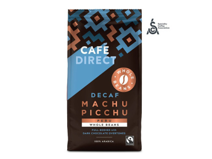 Cafedirect Machu Picchu bez kofeinu SCA 82 zrnkova kava 227g