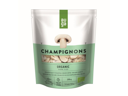 Auga Champignons Organic In Brine Sliced 250 NEW