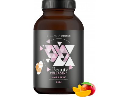 BrainMax Women Beauty Fish Collagen, mořský rybí kolagen Naticol®, 250 g  Hydrolyzovaný mořský kolagen Naticol®, kyselina hyaluronová a vitamín C, doplněk stravy