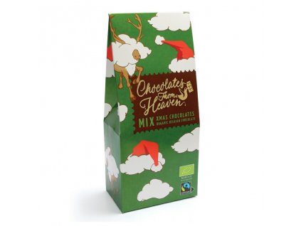 Chocolate from Heaven BIO vanocni cokoladove pralinky z mlecne horke cokolady 100g