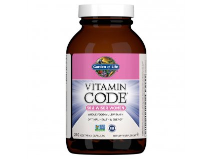 Garden of Life Vitamin Code 50 Wiser Women (multivitamín pro ženy nad 50 let), 240 rostlinných kapslí