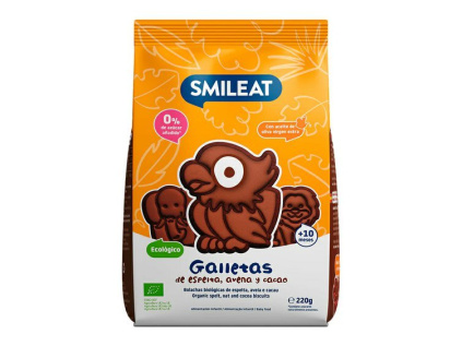 SMILEAT BIO spaldove kakaove susenky s jablecnou stavou a extra panenskym olivovym olejem 10M+ 220g