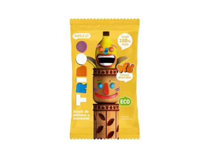 SMILEAT BIO ovocne zvykaci bonbony jablko & banan 100% ovoce