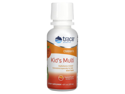 Trace Minerals Kid's Multi, Tropical Punch, dětský multivitamín, 237 ml Doplněk stravy
