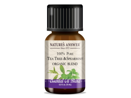 Nature's Answer Tea Tree & Spearmint Blend, Essential Oil, Tea Tree a Máta klasnatá, esenciální olej, BIO, 15 ml