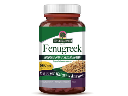 Nature's Answer Fenugreek, Pískavice řecké seno, 600 mg, 90 kapslí
