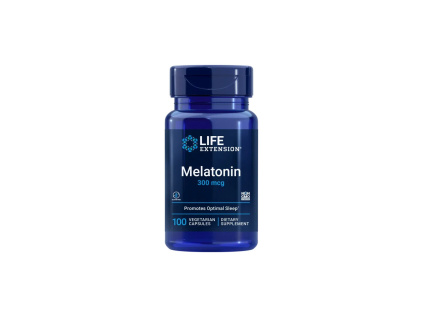 Life Extension Melatonin 300 mcg, podpora spánku, 100 rostlinných kapslí