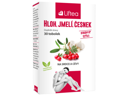 Liftea Hloh - Jmelí - Česnek, 30 tobolek  Bylinný komplex pro podporu kardiovaskulárního systému