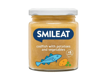 SMILEAT BIO prikrm treska s brambory a zeleninou s extra panenskym olivovym olejem 6M+ 230g
