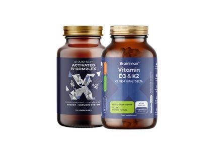 BrainMax Immunity Starter Pack  Komplexní balíček pro podporu imunity s B-komplexem a D3 + K2, doplněk stravy