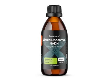 BrainMax® Liquid Liposomal NADH, Honey Melon, 40 mg, 250 ml  Tekutý lipozomální NADH s příchutí medového melounu, 25 dávek, doplněk stravy