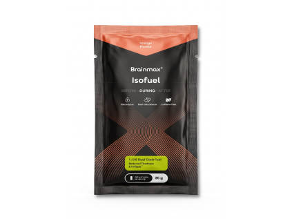 BrainMax® Isofuel, Orange, 35 g  Sacharidovo-minerální iontový nápoj v sáčku, doplněk stravy
