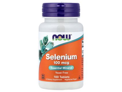 NOW Selen, 100 mcg, 100 tablet  Selen ve formě L-selenomethioninu, doplněk stravy