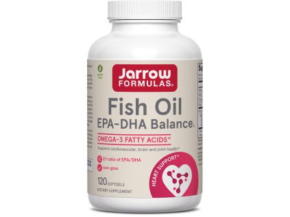 Jarrow Formulas EPA-DHA Balance, 120 softgelových kapslí  Rybí olej s 800 mg EPA a 400 mg DHA, 60 denních dávek