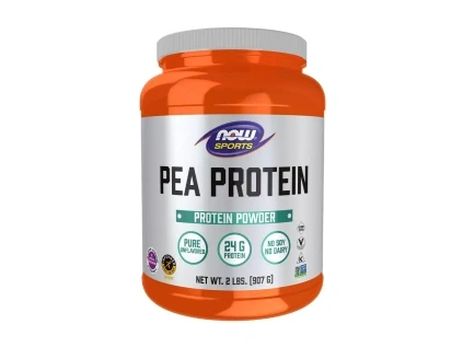 NOW Hrachový protein, bez příchuti, 907 g  Izolát bílkovin ze žlutého hrachu v prášku