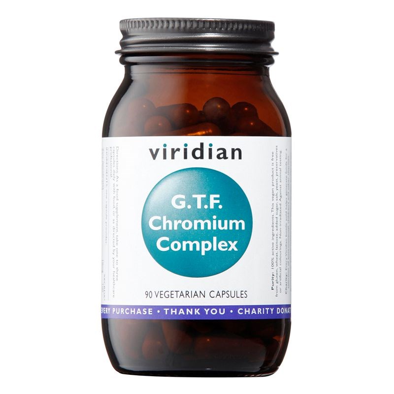 Viridian G.T.F. Chromium Complex 90 kapslí (Komplex zinku, ALA a chromu) 90 kapslí