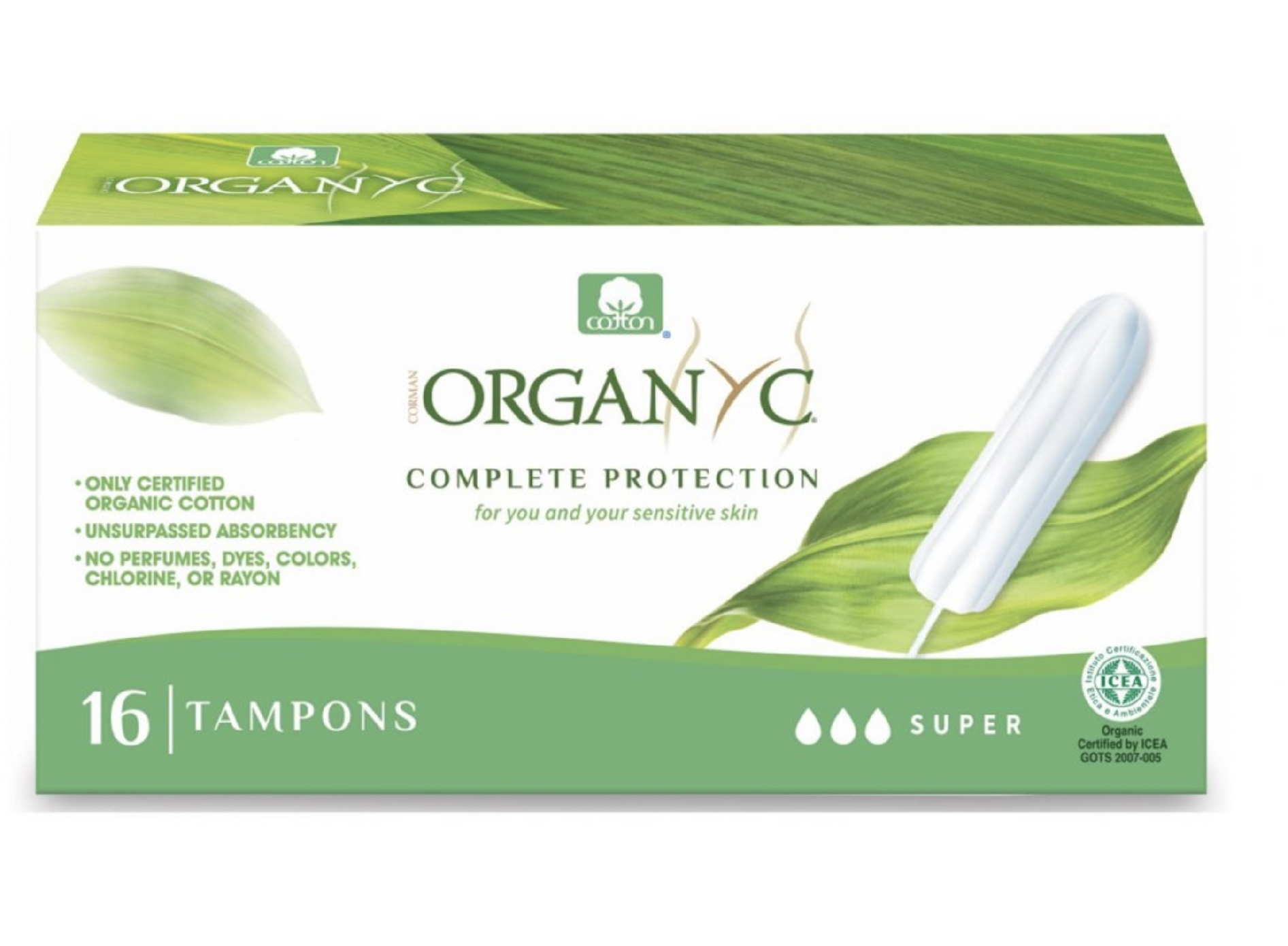 Organyc – Menstruační tampony SUPER, BIO 16 ks