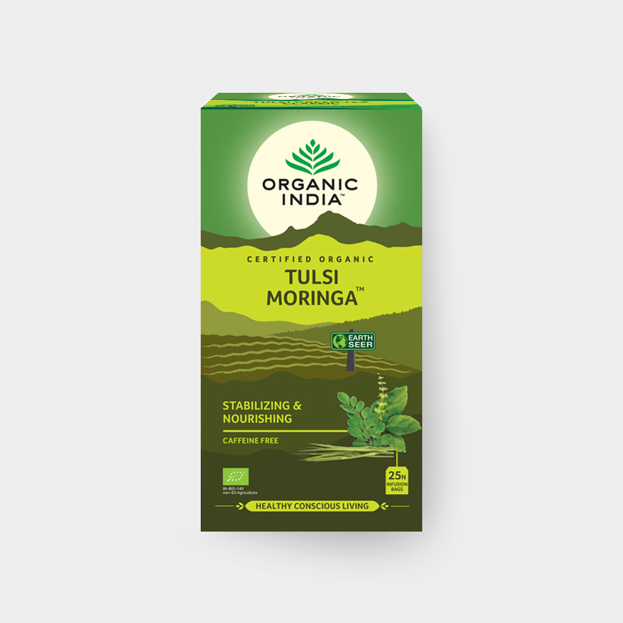 Levně Organic India Tulsi Moringa BIO, 25 sáčků *CZ-BIO-001 certifikát