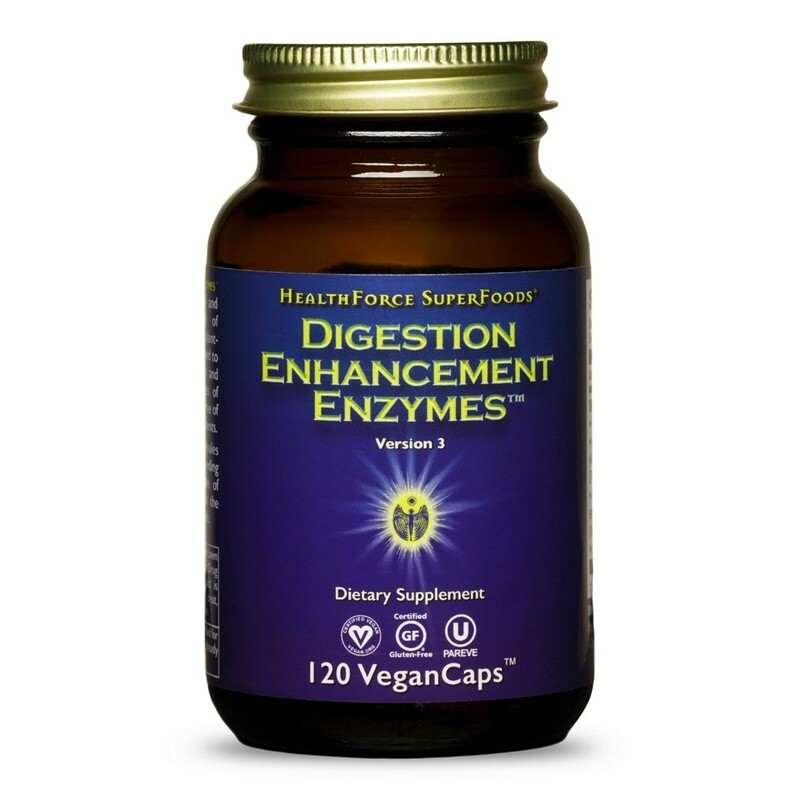 Levně HealthForce Digestion Enhancement Enzymes, Enzymy posilující trávení, 120 kapslí